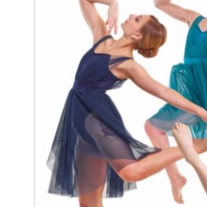 CurtainCall Lyrical Navy Blue Adult Dance Costume